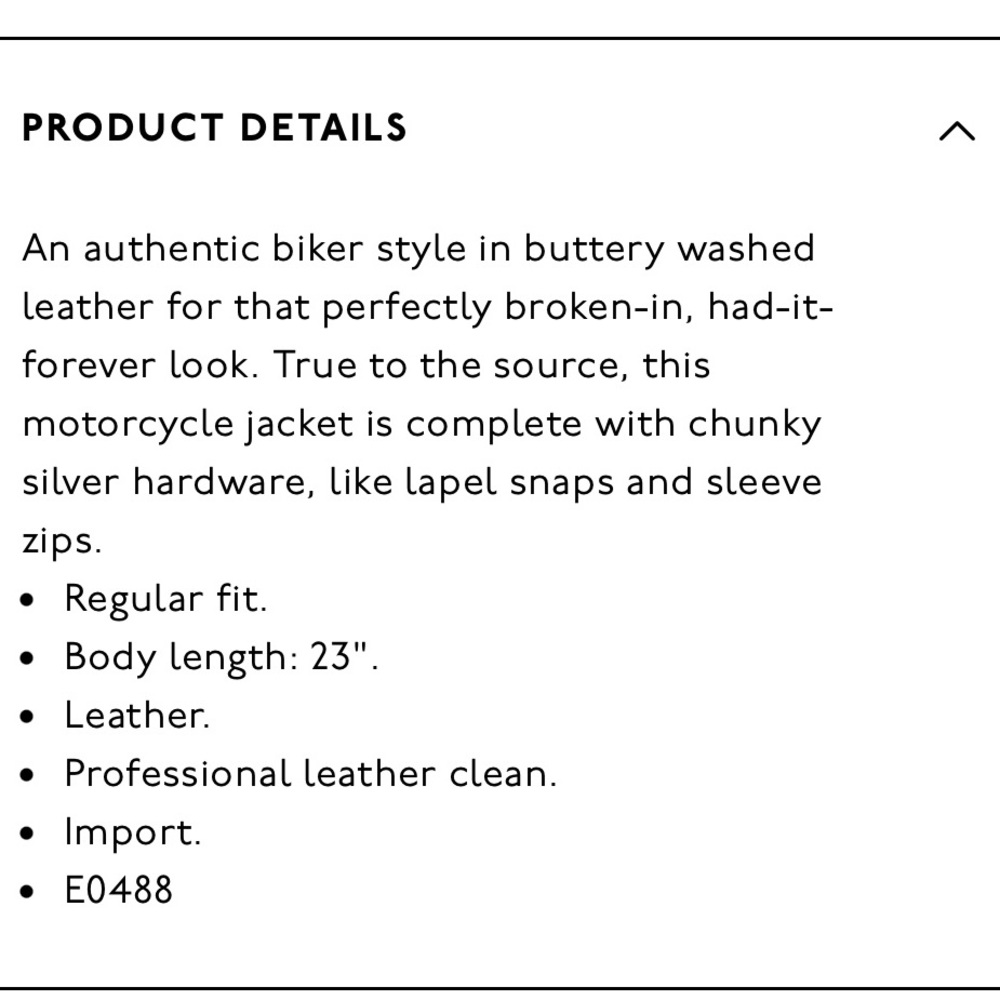 Washed Leather Motorcycle Jacket - Picture 4 of 4
